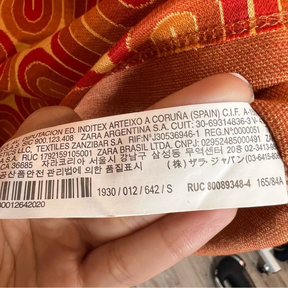 ZARA Geometric Print Knit Mini Dress. Size Small - Picture 7 of 10